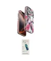 ieg™ iPhone 15 Pro Kılıf Siluet Doku - Şeffaf Pasifik Cam Ekran Koruyucu