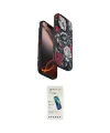 ieg™ iPhone 15 Pro Kılıf Siluet Doku - Şeffaf Pasifik Cam Ekran Koruyucu