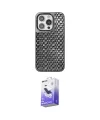 ieg™ iPhone 15 Pro Kılıf Siluet Form Serisi - Siyah Bilvis 5in1 5D Magic Hayalet Cam Ekran Koruyucu