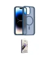 ieg™ iPhone 15 Pro Kılıf Siluet Minimal Prime - Siyah Bilvis 3D Mat Cam Ekran Koruyucu