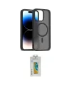 ieg™ iPhone 15 Pro Kılıf Siluet Minimal Prime - Siyah Polymer Nano Ekran Koruyucu