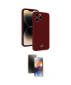 ieg™ iPhone 15 Pro Kılıf Vadi Çizgi Prime - Siyah 3D Antistatik Mat Seramik Nano Ekran Koruyucu