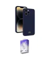 ieg™ iPhone 15 Pro Kılıf Vadi Çizgi Prime - Siyah Bilvis 5in1 3D Magic Cam Ekran Koruyucu