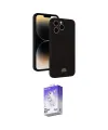 ieg™ iPhone 15 Pro Kılıf Vadi Çizgi Prime - Siyah Bilvis 5in1 3D Magic Cam Ekran Koruyucu