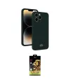 ieg™ iPhone 15 Pro Kılıf Vadi Çizgi Prime - Siyah Buffer Cam Ekran Koruyucu