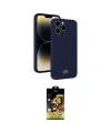 ieg™ iPhone 15 Pro Kılıf Vadi Çizgi Prime - Siyah Buffer Cam Ekran Koruyucu