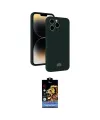 ieg™ iPhone 15 Pro Kılıf Vadi Çizgi Prime - Siyah Buffer Hayalet Cam Ekran Koruyucu