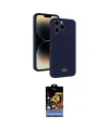 ieg™ iPhone 15 Pro Kılıf Vadi Çizgi Prime - Siyah Buffer Hayalet Cam Ekran Koruyucu