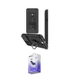 ieg™ iPhone 15 Pro Kılıf Vadi Form Prime - Siyah Bilvis 5in1 5D Magic Hayalet Cam Ekran Koruyucu