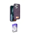 ieg™ iPhone 15 Pro Kılıf Vadi Klasik Serisi - Siyah Bilvis 5in1 3D Magic Cam Ekran Koruyucu