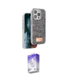 ieg™ iPhone 15 Pro Kılıf Vadi Klasik Serisi - Siyah Bilvis 5in1 3D Magic Cam Ekran Koruyucu