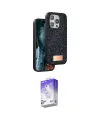 ieg™ iPhone 15 Pro Kılıf Vadi Klasik Serisi - Siyah Bilvis 5in1 3D Magic Cam Ekran Koruyucu