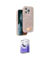 ieg™ iPhone 15 Pro Kılıf Vadi Klasik Serisi - Siyah Bilvis 5in1 5D Magic Hayalet Cam Ekran Koruyucu