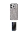 ieg™ iPhone 15 Pro Kılıf Vadi Özel Seri - Siyah 3D Antistatik Hayalet Cam Ekran Koruyucu