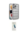 ieg™ iPhone 15 Pro Kılıf Yadigar Doku Özel Seri - Şeffaf Pasifik Cam Ekran Koruyucu