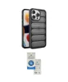 ieg™ iPhone 15 Pro Kılıf Yadigar Doku Özel Seri - Şeffaf Royal Nano Ekran Koruyucu