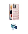 ieg™ iPhone 15 Pro Kılıf Yadigar Doku Özel Seri - Siyah 3D Antistatik Seramik Nano Ekran Koruyucu