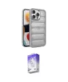 ieg™ iPhone 15 Pro Kılıf Yadigar Doku Özel Seri - Siyah Bilvis 5in1 3D Magic Cam Ekran Koruyucu