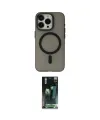 ieg™ iPhone 15 Pro Kılıf Yadigar Işık - Siyah 360 Mat Full Body Arka Koruyucu