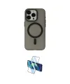 ieg™ iPhone 15 Pro Kılıf Yadigar Işık - Siyah 3D Antistatik Seramik Nano Ekran Koruyucu