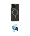 ieg™ iPhone 15 Pro Kılıf Yadigar Işık - Siyah 3D Antistatik Seramik Nano Ekran Koruyucu
