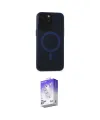 ieg™ iPhone 15 Pro Kılıf Yadigar Işık - Siyah Bilvis 5in1 3D Magic Cam Ekran Koruyucu