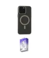 ieg™ iPhone 15 Pro Kılıf Yadigar Işık - Siyah Bilvis 5in1 3D Magic Cam Ekran Koruyucu