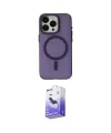 ieg™ iPhone 15 Pro Kılıf Yadigar Işık - Siyah Bilvis 5in1 5D Magic Hayalet Cam Ekran Koruyucu