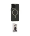 ieg™ iPhone 15 Pro Kılıf Yadigar Işık - Siyah Bilvis Hayalet Cam Ekran Koruyucu