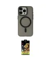 ieg™ iPhone 15 Pro Kılıf Yadigar Işık - Siyah Buffer Cam Ekran Koruyucu