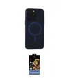 ieg™ iPhone 15 Pro Kılıf Yadigar Işık - Siyah Buffer Hayalet Cam Ekran Koruyucu