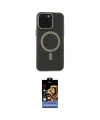 ieg™ iPhone 15 Pro Kılıf Yadigar Işık - Siyah Buffer Hayalet Cam Ekran Koruyucu