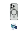 ieg™ iPhone 15 Pro Kılıf Yadigar Klasik Özel Seri - Siyah 3D Antistatik Cam Ekran Koruyucu