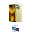 ieg™ iPhone 15 Pro Kılıf Yankı Çizgi - Siyah 3D Antistatik Seramik Nano Ekran Koruyucu