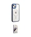 ieg™ iPhone 15 Pro Kılıf Yankı Işık Özel Seri - Siyah Bilvis 3D Mat Cam Ekran Koruyucu