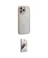 ieg™ iPhone 15 Pro Kılıf Yankı Işık Özel Seri - Siyah Bilvis 3D Mat Cam Ekran Koruyucu
