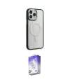 ieg™ iPhone 15 Pro Kılıf Yankı Işık Özel Seri - Siyah Bilvis 5in1 3D Magic Cam Ekran Koruyucu