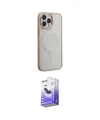 ieg™ iPhone 15 Pro Kılıf Yankı Işık Özel Seri - Siyah Bilvis 5in1 5D Magic Hayalet Cam Ekran Koruyucu