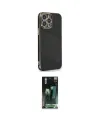 ieg™ iPhone 15 Pro Kılıf Yankı Serisi - Siyah 360 Mat Full Body Arka Koruyucu