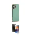 ieg™ iPhone 15 Pro Kılıf Yankı Serisi - Siyah 3D Antistatik Mat Seramik Nano Ekran Koruyucu