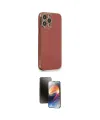 ieg™ iPhone 15 Pro Kılıf Yankı Serisi - Siyah 3D Antistatik Mat Seramik Nano Ekran Koruyucu