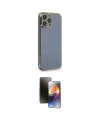 ieg™ iPhone 15 Pro Kılıf Yankı Serisi - Siyah 3D Antistatik Mat Seramik Nano Ekran Koruyucu