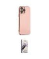 ieg™ iPhone 15 Pro Kılıf Yankı Serisi - Siyah Bilvis 3D Mat Cam Ekran Koruyucu