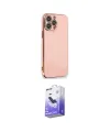 ieg™ iPhone 15 Pro Kılıf Yankı Serisi - Siyah Bilvis 5in1 5D Magic Hayalet Cam Ekran Koruyucu