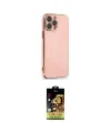 ieg™ iPhone 15 Pro Kılıf Yankı Serisi - Siyah Buffer Cam Ekran Koruyucu