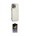 ieg™ iPhone 15 Pro Kılıf Yankı Serisi - Siyah Buffer Hayalet Cam Ekran Koruyucu
