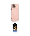 ieg™ iPhone 15 Pro Kılıf Yankı Serisi - Siyah Buffer Hayalet Cam Ekran Koruyucu