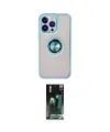 ieg™ iPhone 15 Pro Kılıf Yörünge Çizgi - Şeffaf 360 Full Body Arka Koruyucu