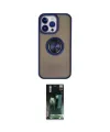 ieg™ iPhone 15 Pro Kılıf Yörünge Çizgi - Şeffaf 360 Full Body Arka Koruyucu
