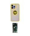 ieg™ iPhone 15 Pro Kılıf Yörünge Çizgi - Şeffaf 360 Full Body Arka Koruyucu